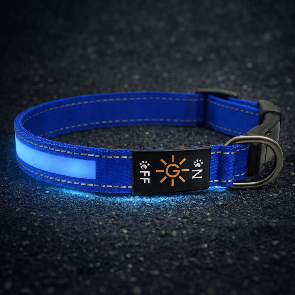 Collar recargable LED para perros