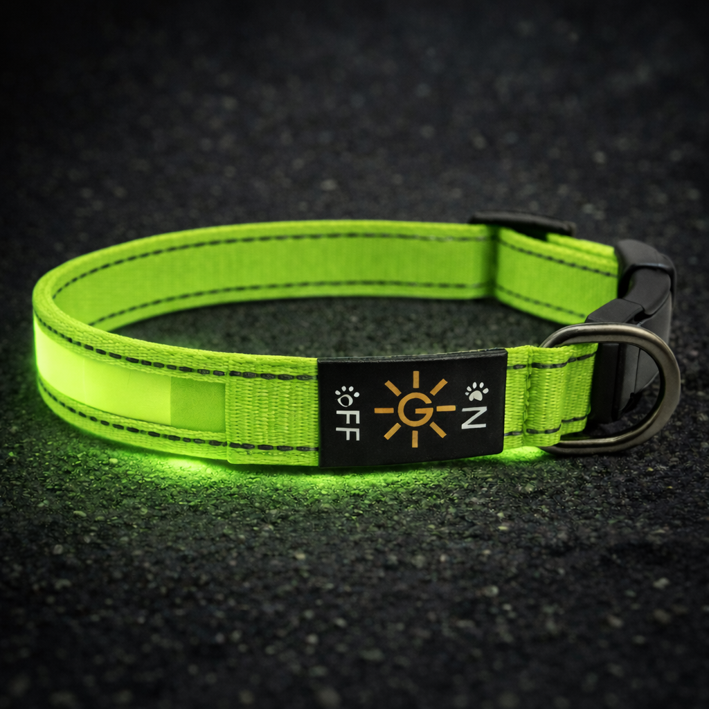 Collar recargable LED para perros
