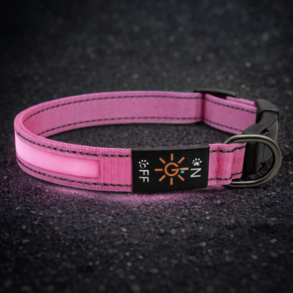 Collar recargable LED para perros