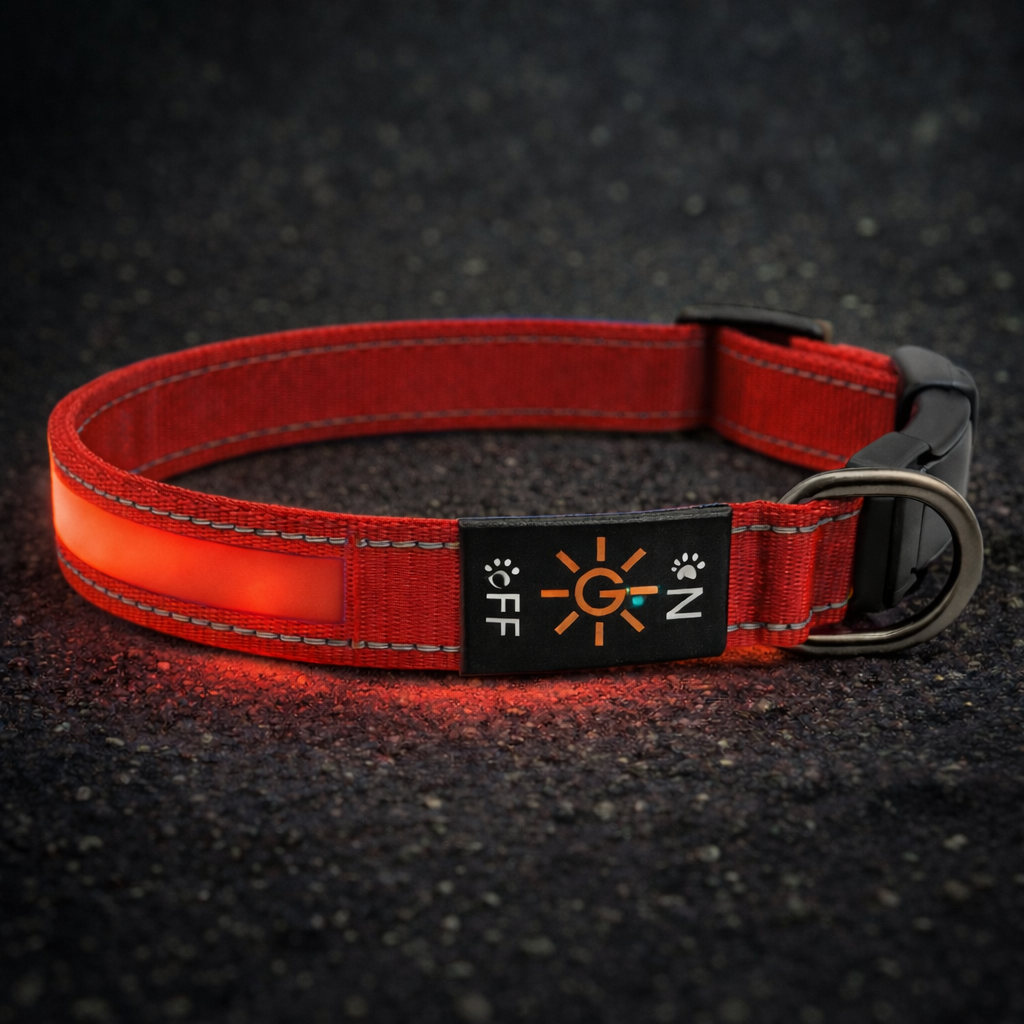 Collar recargable LED para perros