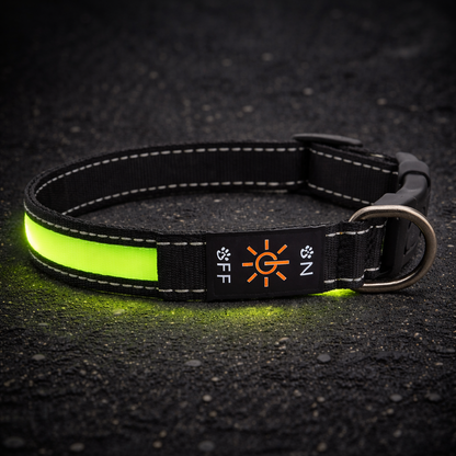 Collar recargable LED para perros